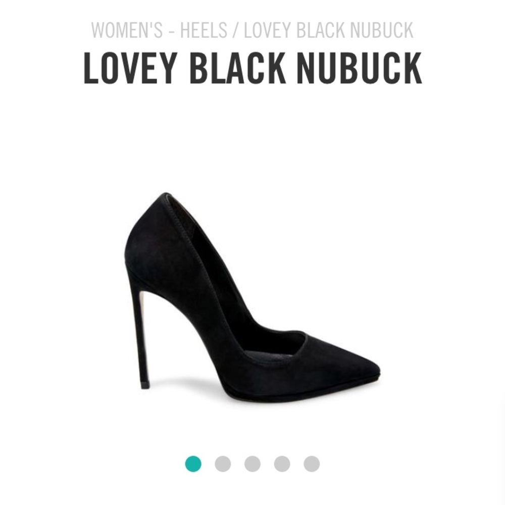 Steve Madden Lovey Black Nubuck heel